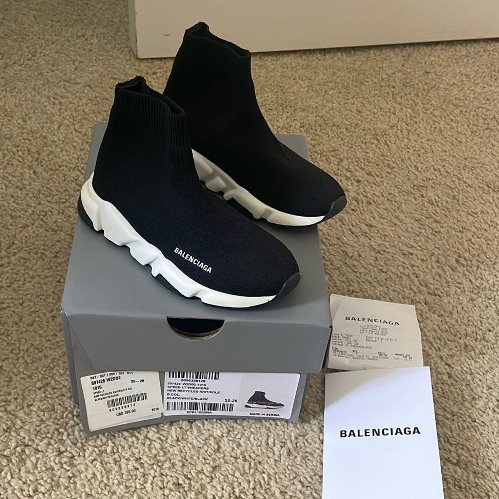 Balenciaga Black Speed Trainer Sneakers